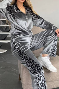 Posh Leopard Jumpsuit Set