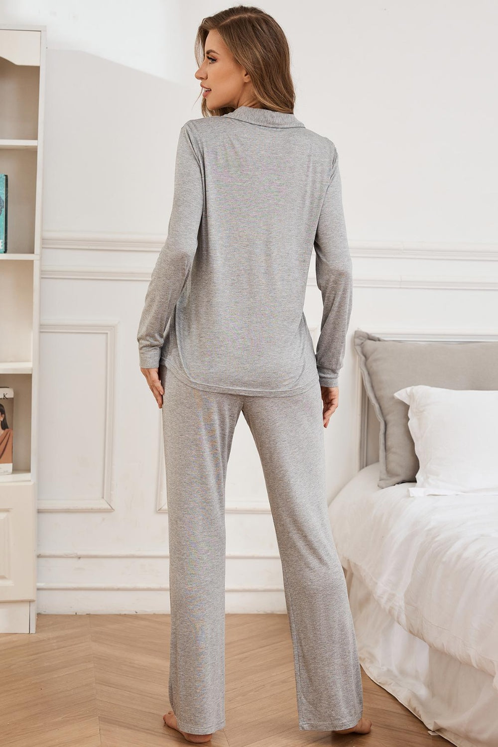 Cozy Button Up Casual Pajama Set
