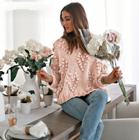 Posh Heart Pom Pom Sweater