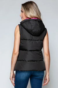 Posh Black and Pink Hooded Vest