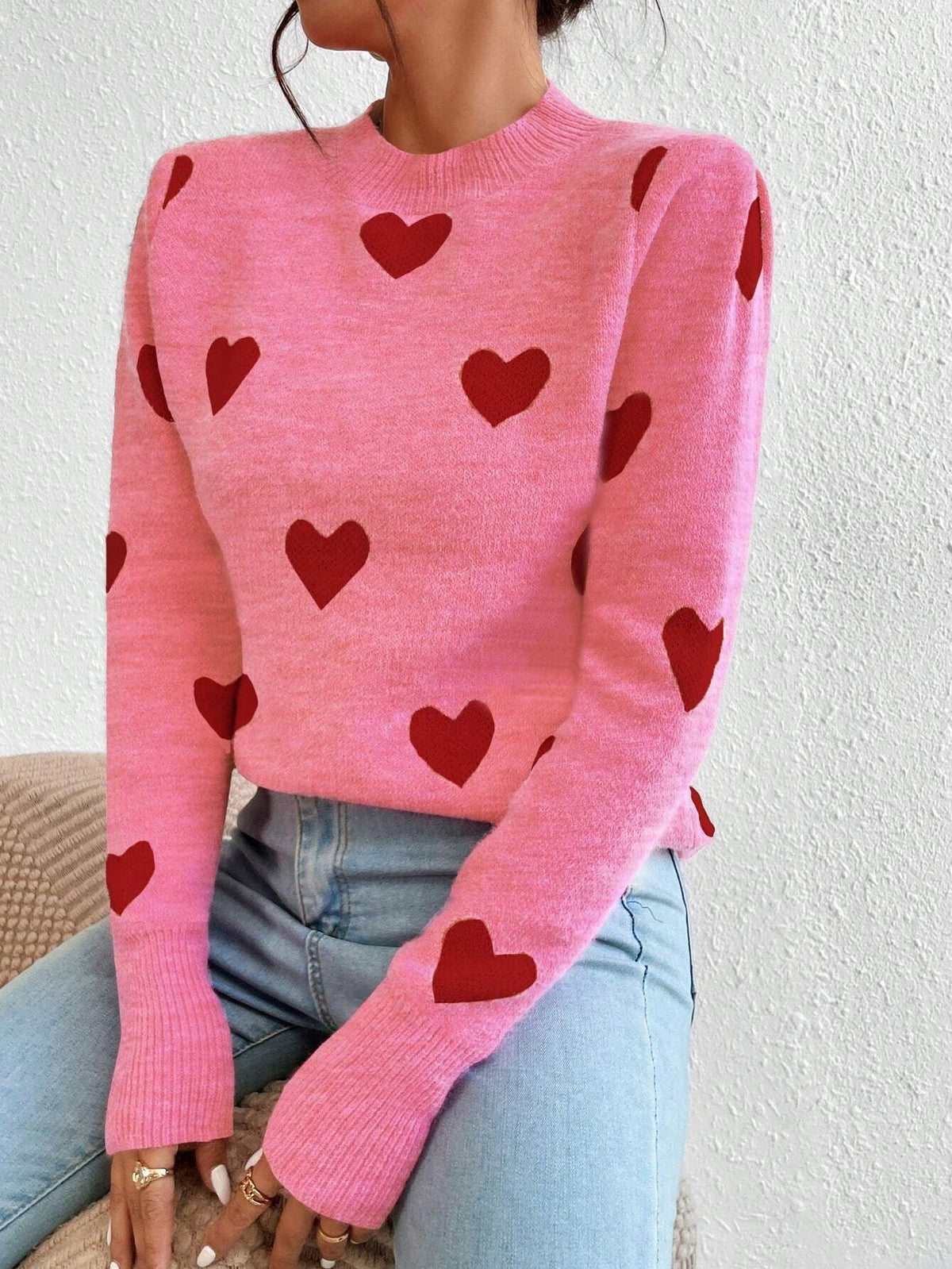 Red Heart Jacquard Sweater