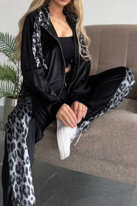 Posh Leopard Jumpsuit Set