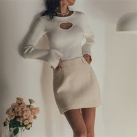 Heart Long Sleeve Flare Top