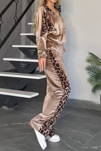 Posh Leopard Jumpsuit Set