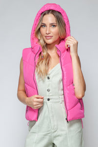 Snobbish Zip-Up Quilted Hooded Vest β Stylish & Cozy π€β¨