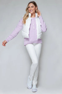Snow White Shiny Quilted Vest
