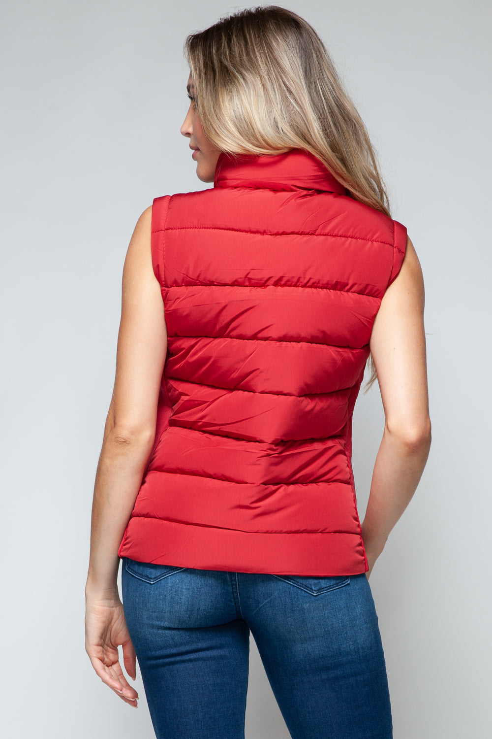 Love Red Zip Up Vest with Pockets