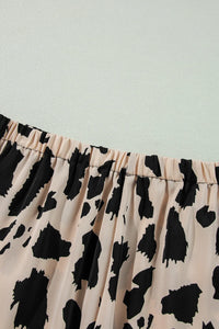 Cow Pattern Button Up Pajama Set
