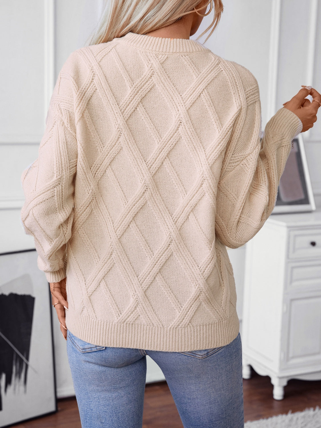 Geometric Long Sleeve Sweater