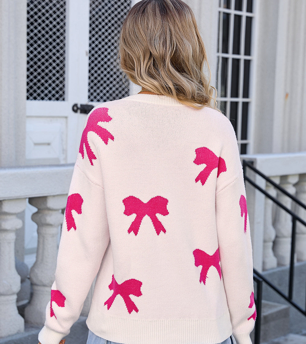 Cute Bow Knitwear Pullover Sweater