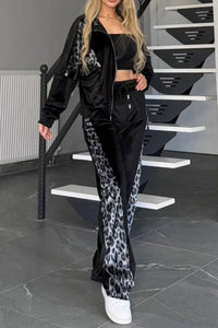 Posh Leopard Jumpsuit Set
