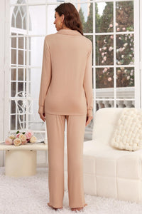 Cozy Button Up Casual Pajama Set