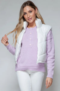 Snow White Shiny Quilted Vest