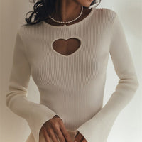 Heart Long Sleeve Flare Top