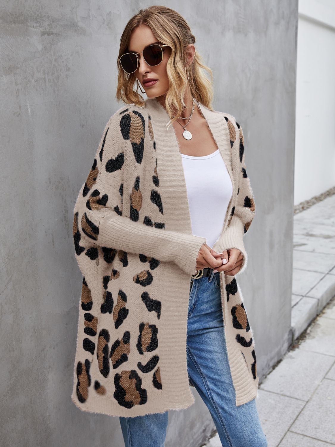 Posh Fuzzy Leopard Cardigan