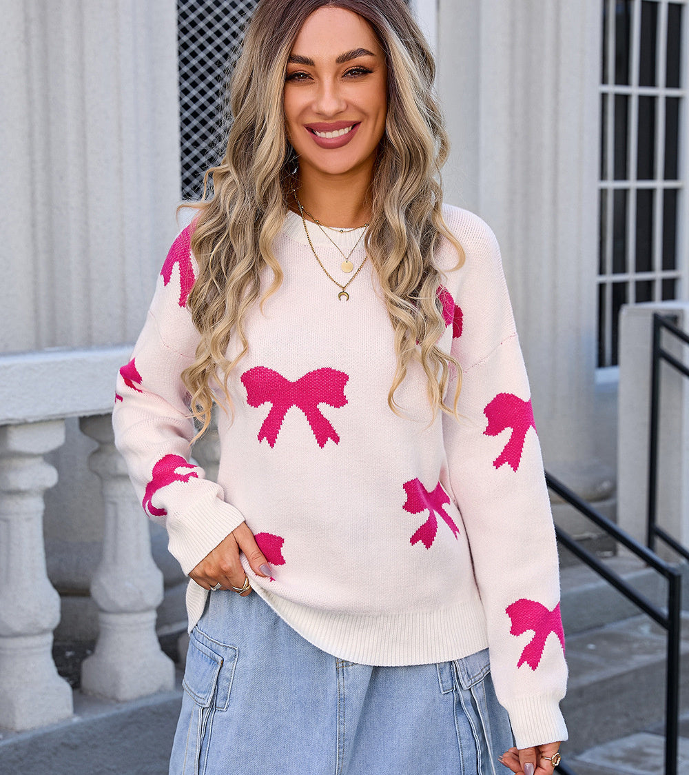 Cute Bow Knitwear Pullover Sweater