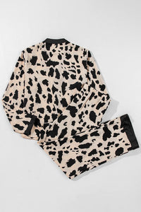 Cow Pattern Button Up Pajama Set