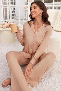 Cozy Button Up Casual Pajama Set