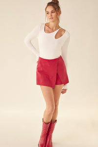 Front Cut Out Stretch Top