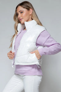 Snow White Shiny Quilted Vest