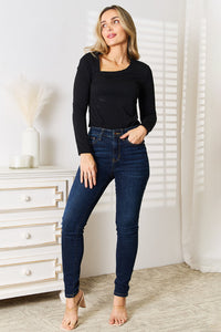 Bae Asymmetrical Long Sleeve Top