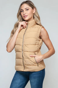 Iced Coffee Pocket Puffer Vest