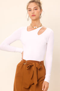 Front Cut Out Stretch Top
