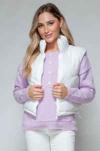 Snow White Shiny Quilted Vest