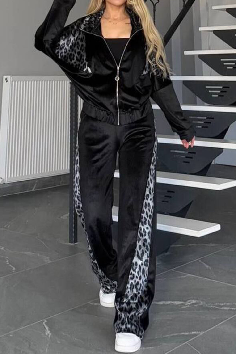 Posh Leopard Jumpsuit Set