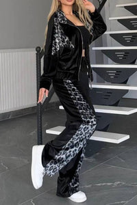 Posh Leopard Jumpsuit Set