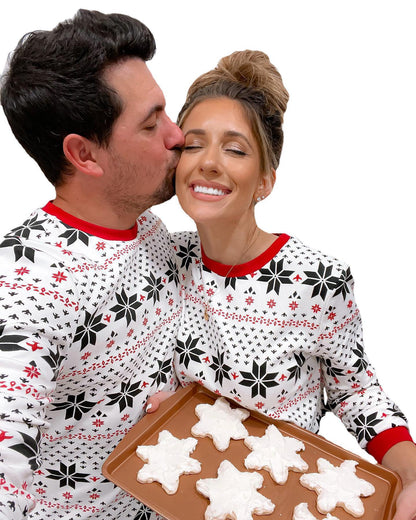 Black and White Matching Family Pajamas