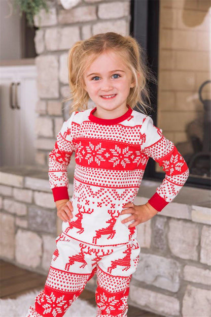 Red and White Matching Family Christmas Pajamas