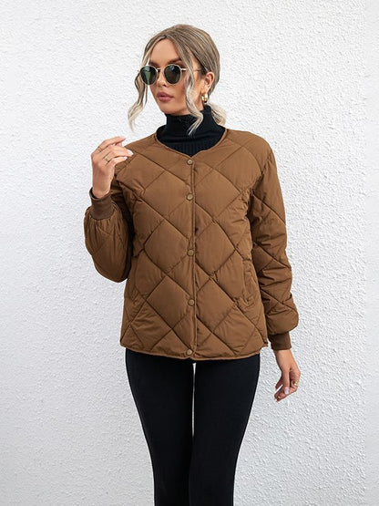 Lightweight Rhombus Puffer Jacket