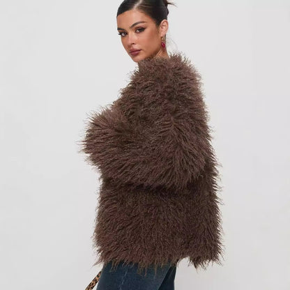 Posh Faux Fur Fluff Jacket