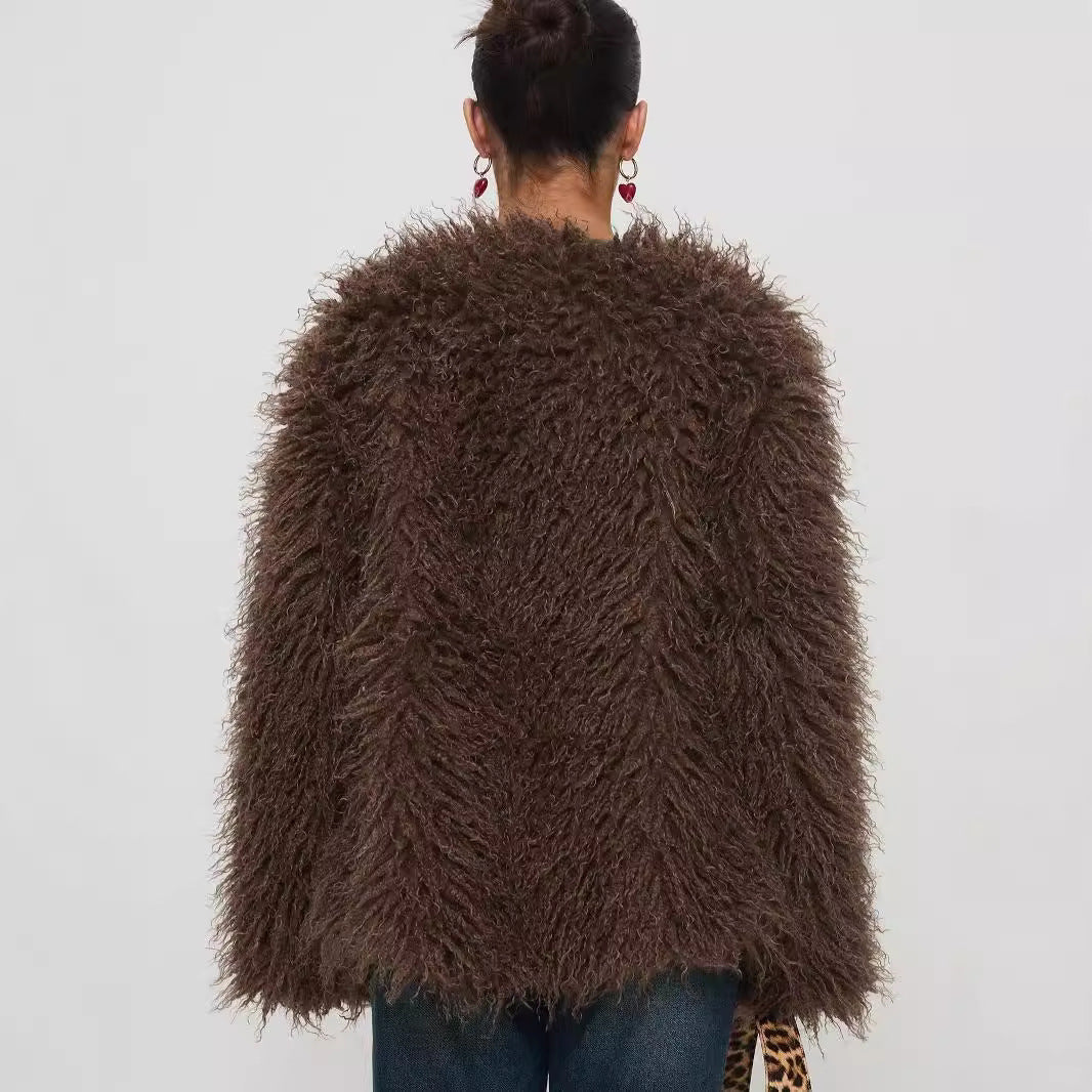 Posh Faux Fur Fluff Jacket