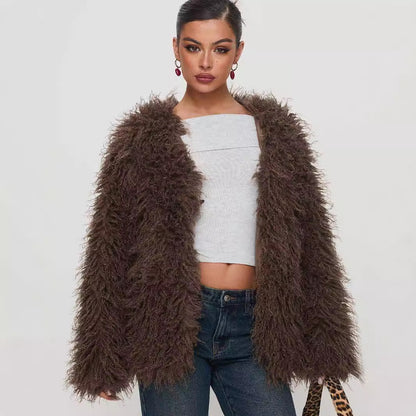 Posh Faux Fur Fluff Jacket