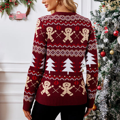 Gingerbread Man Leisure Pullover Sweater