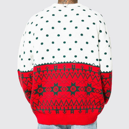 Posh Men's Knitted Loose Merry Christmas Sweater