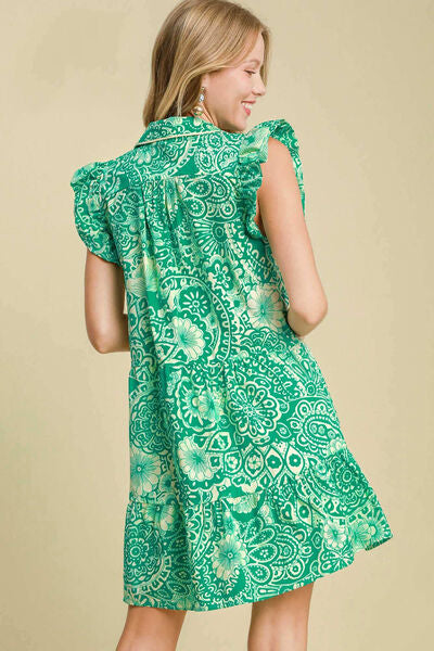 Back View of Umgee Plus Size Babydoll Dress – Flowy and Comfortable Fit