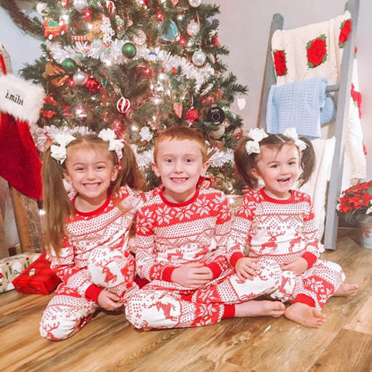 Red and White Matching Family Christmas Pajamas